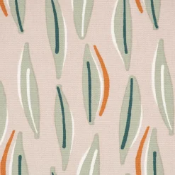 Dekostoff Baumwolle Canvas Cojio Blätter abstrakt beige grün 1,5m Breite