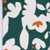 Dekostoff Baumwolle Canvas Ewazi Blätter Blumen abstrakt grün ecru 1,5m Breite
