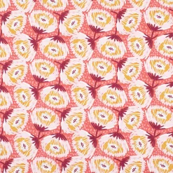 Dekostoff Baumwolle Canvas Laetizia Blumen abstrakt groß rot rosa 1,5m Breite