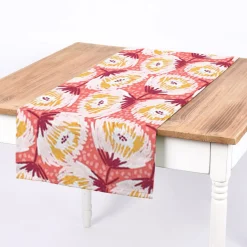 Dekostoff Baumwolle Canvas Laetizia Blumen abstrakt groß rot rosa 1,5m Breite
