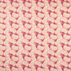 Dekostoff Baumwolle Canvas Laetizia Blumen abstrakt groß rot rosa 1,5m Breite