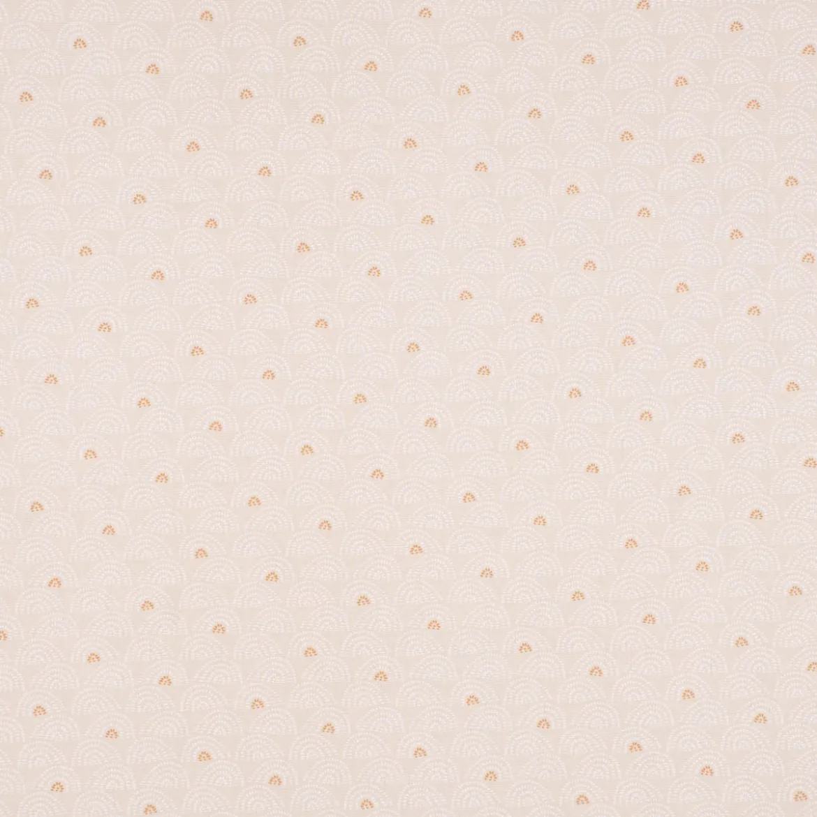 Dekostoff Baumwolle Canvas Ponto Hügel Bogen beige weiß 1,5m Breite