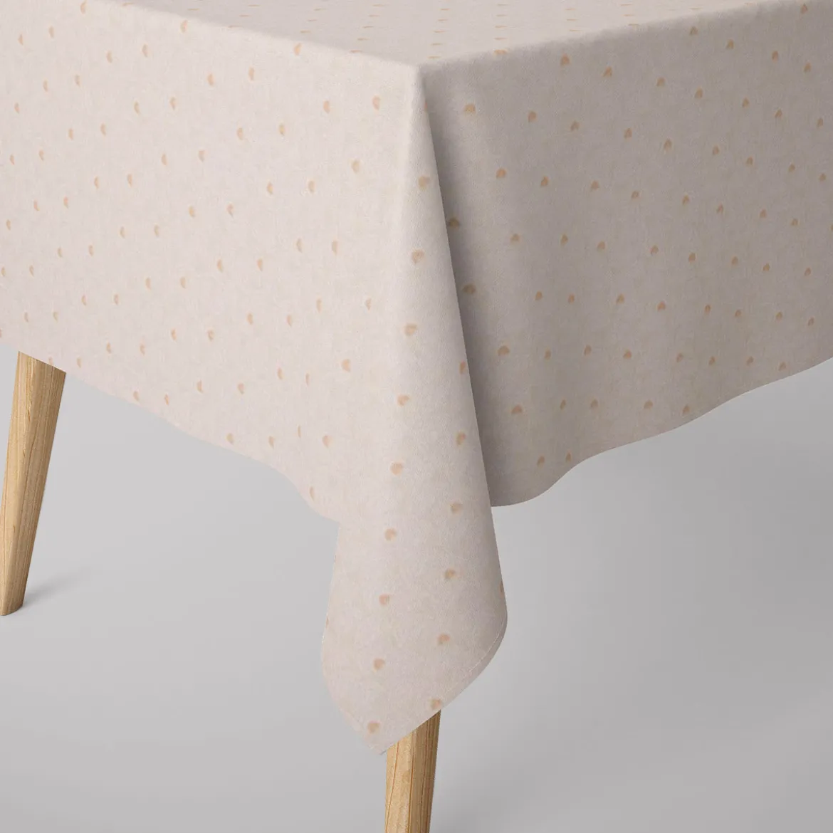 Dekostoff Baumwolle Canvas Ponto Hügel Bogen beige weiß 1,5m Breite