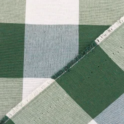 Dekostoff Baumwoll-Mischgewebe große Karos 5,5x5,5cm grün weiß 2,80m Breite
