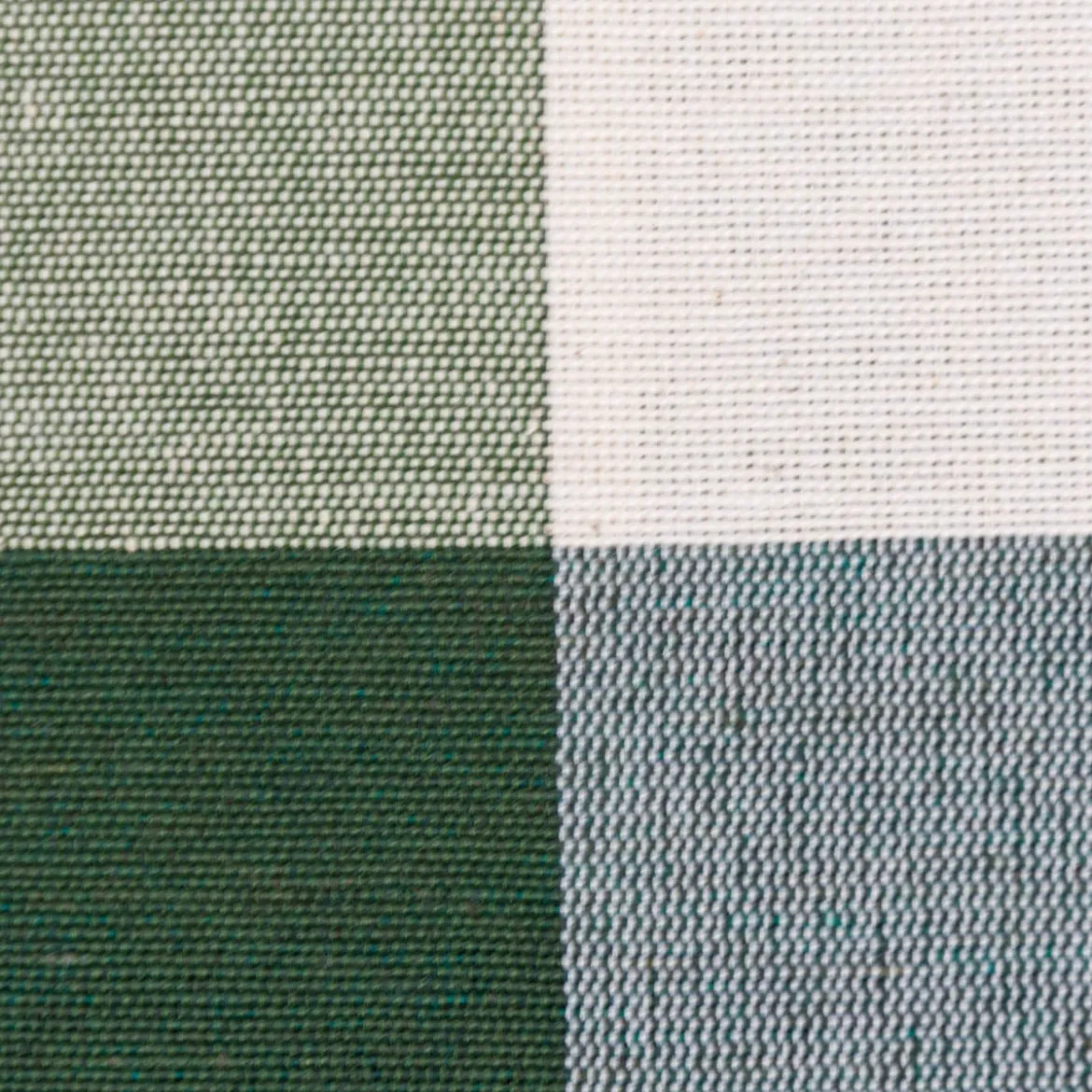 Dekostoff Baumwoll-Mischgewebe große Karos 5,5x5,5cm grün weiß 2,80m Breite