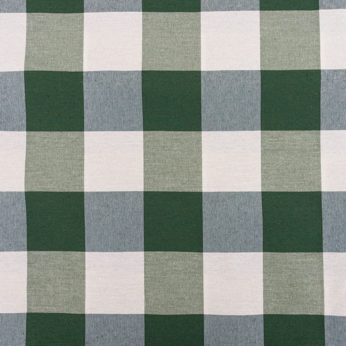 Dekostoff Baumwoll-Mischgewebe große Karos 5,5x5,5cm grün weiß 2,80m Breite