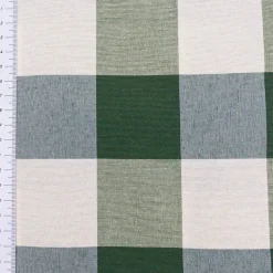Dekostoff Baumwoll-Mischgewebe große Karos 5,5x5,5cm grün weiß 2,80m Breite