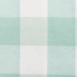 Dekostoff Baumwoll-Mischgewebe große Karos 5,5x5,5cm mintgrün weiß 2,80m Breite