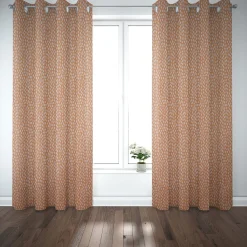 Dekostoff Baumwollstoff Bayside Tupfen Pinselstriche orange weiß 1,38m Breite