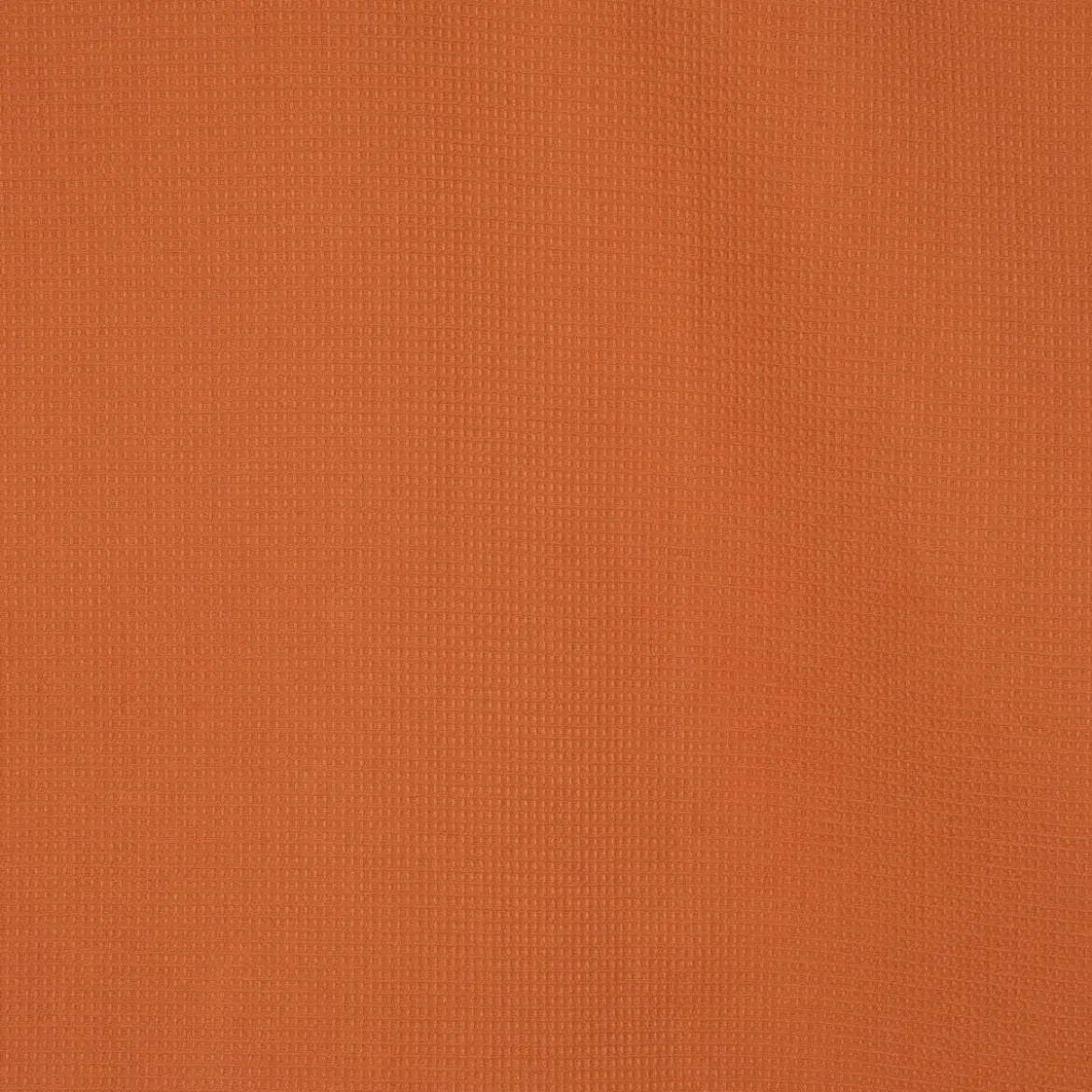 Dekostoff Baumwollstoff überbreit Waffelrelief Kästchenstruktur burnt orange 2,80m Breite