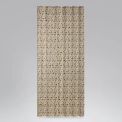 Dekostoff Baumwollstoff Dreiecke in Reihen beige petrol ocker schwarz 1,4m Breite