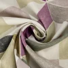 Dekostoff Baumwollstoff Dreiecke schiefe Vierecke beige taupe lindgrün flieder 1,38m Breite