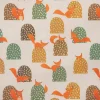 Dekostoff Baumwollstoff Halbpanama Eichhörnchen Hügel mint braun ocker orange raumhoch 2,80m Breite