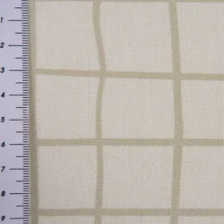 Dekostoff Baumwollstoff Halbpanama Karo Gitter wollweiß beige raumhoch 2,80m Breite