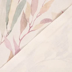 Dekostoff Baumwollstoff Halbpanama Digitaldruck Aquarell Blätter Blüten Schmetterling weiß pastell 1,40m Breite