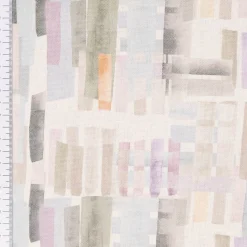 Dekostoff Baumwollstoff Halbpanama Denise Soft Aquarell Streifen pastell lila 1,40m Breite