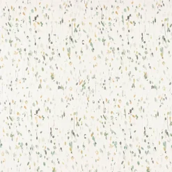 Dekostoff Baumwollstoff Halbpanama Aziza2 Aquarell Blumen Blätter ecru grün 1,40m Breite