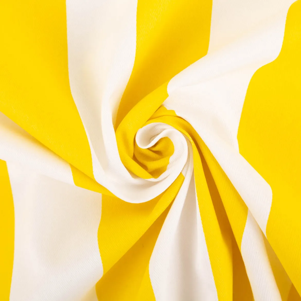 Dekostoff Baumwollstoff Köperbindung Blockstreifen gelb weiß 1,6m Breite