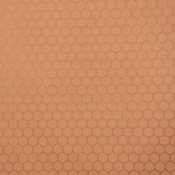 Dekostoff Baumwollstoff Waben Sechseck apricot gold metallic 1,40m Breite