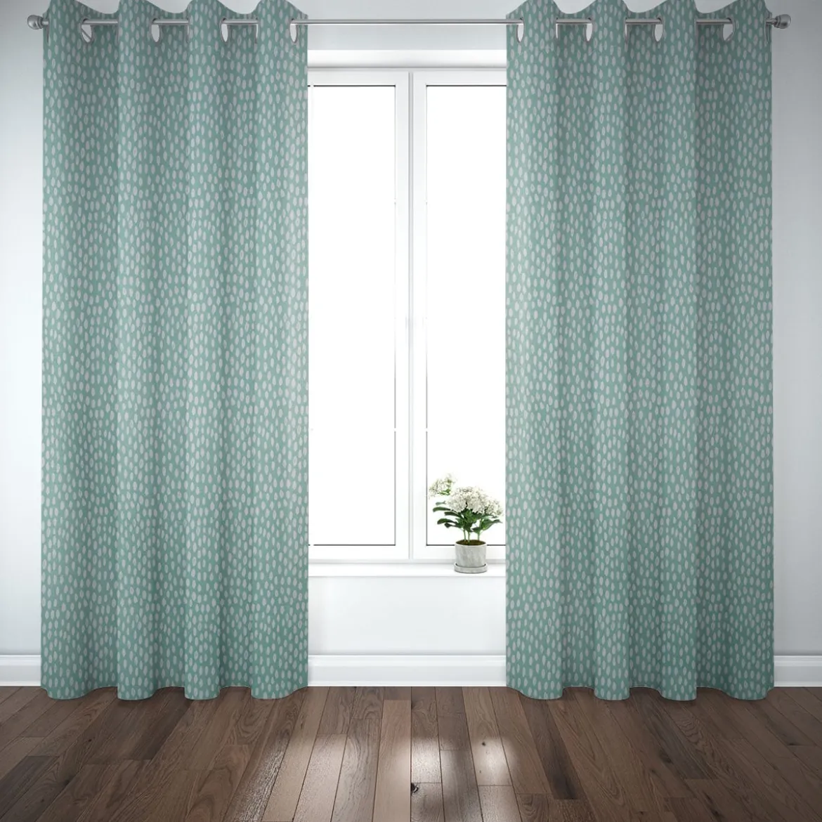 Dekostoff Bayside Honeydew mint weiß 137cm