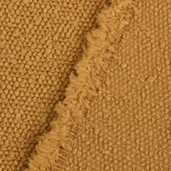 Dekostoff Boucle Deluxe uni meliert ocker gelb 1,40m breit