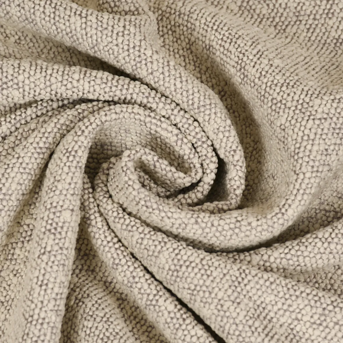Dekostoff Boucle Deluxe uni meliert champagner 1,40m breit