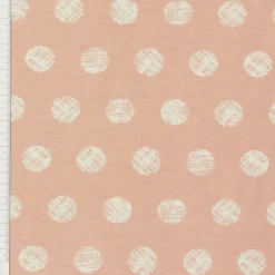 Dekostoff Canvas Ottoman gemalte Kreise pastell rosa weiß