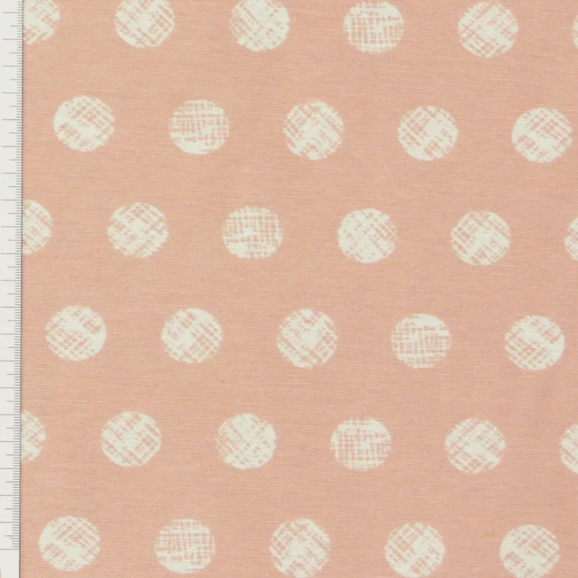 Dekostoff Canvas Ottoman gemalte Kreise pastell rosa weiß