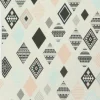 Dekostoff Canvas Ottoman Vierecke Ethno pastell Töne
