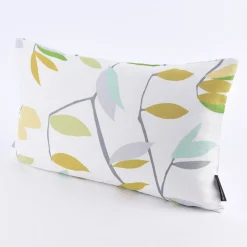 Dekostoff Coco Plum Lemonade Blätter grau grün gelb 137cm