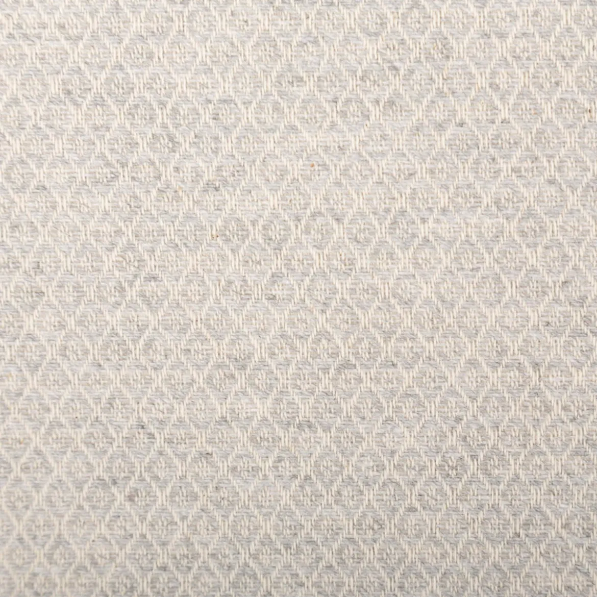 Dekostoff Dobby Diamond Mini Rauten Light Grey hellgrau ecru 1,40m Breite