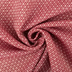 Dekostoff Dobby Diamond Mini Rauten Burgundy bordeaux ecru 1,40m Breite