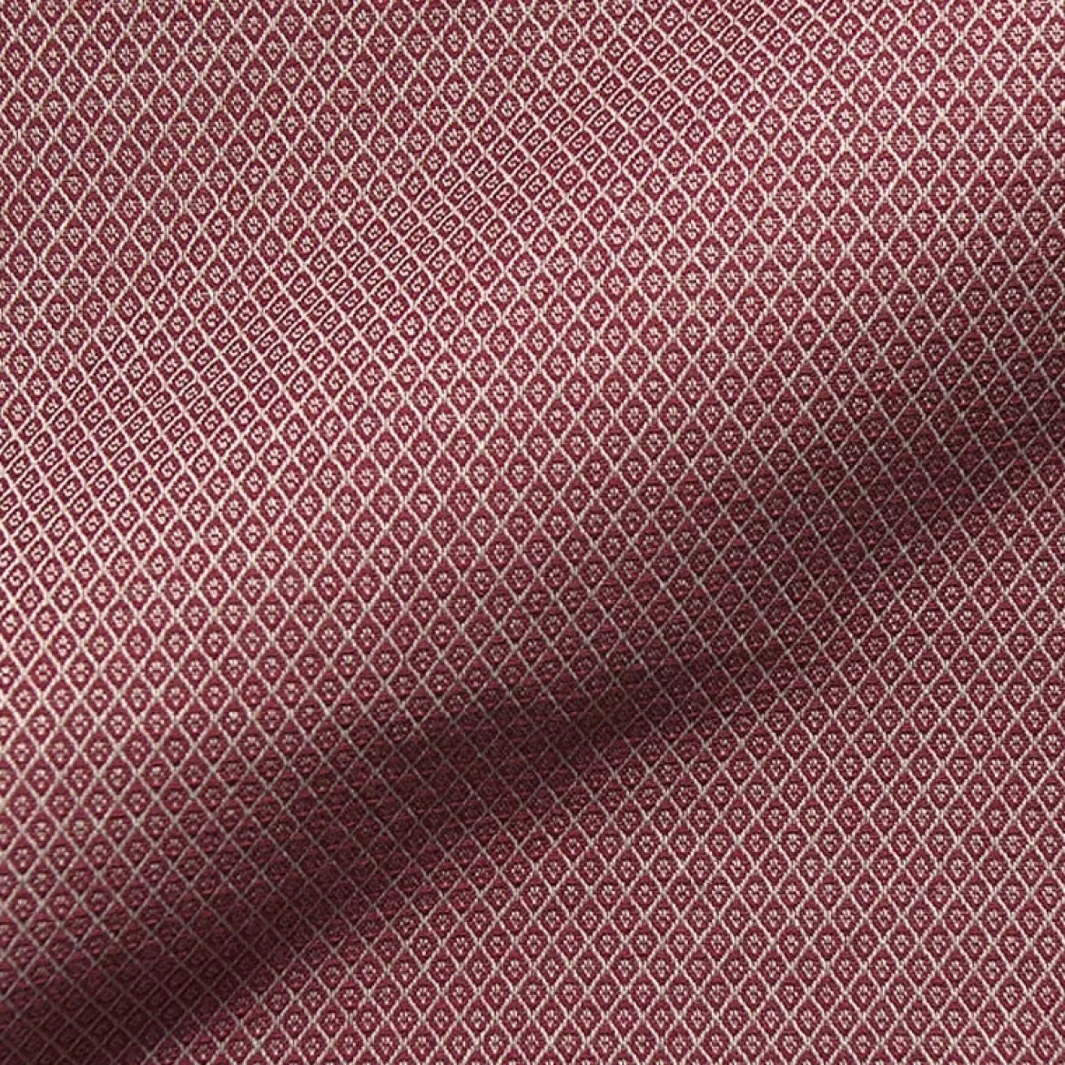 Dekostoff Dobby Diamond Mini Rauten Burgundy bordeaux ecru 1,40m Breite
