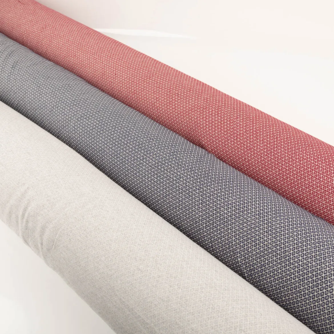 Dekostoff Dobby Diamond Mini Rauten Burgundy bordeaux ecru 1,40m Breite