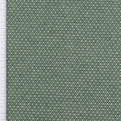 Dekostoff Dobby Diamond Mini Rauten dunkelgrün ecru 1,40m Breite
