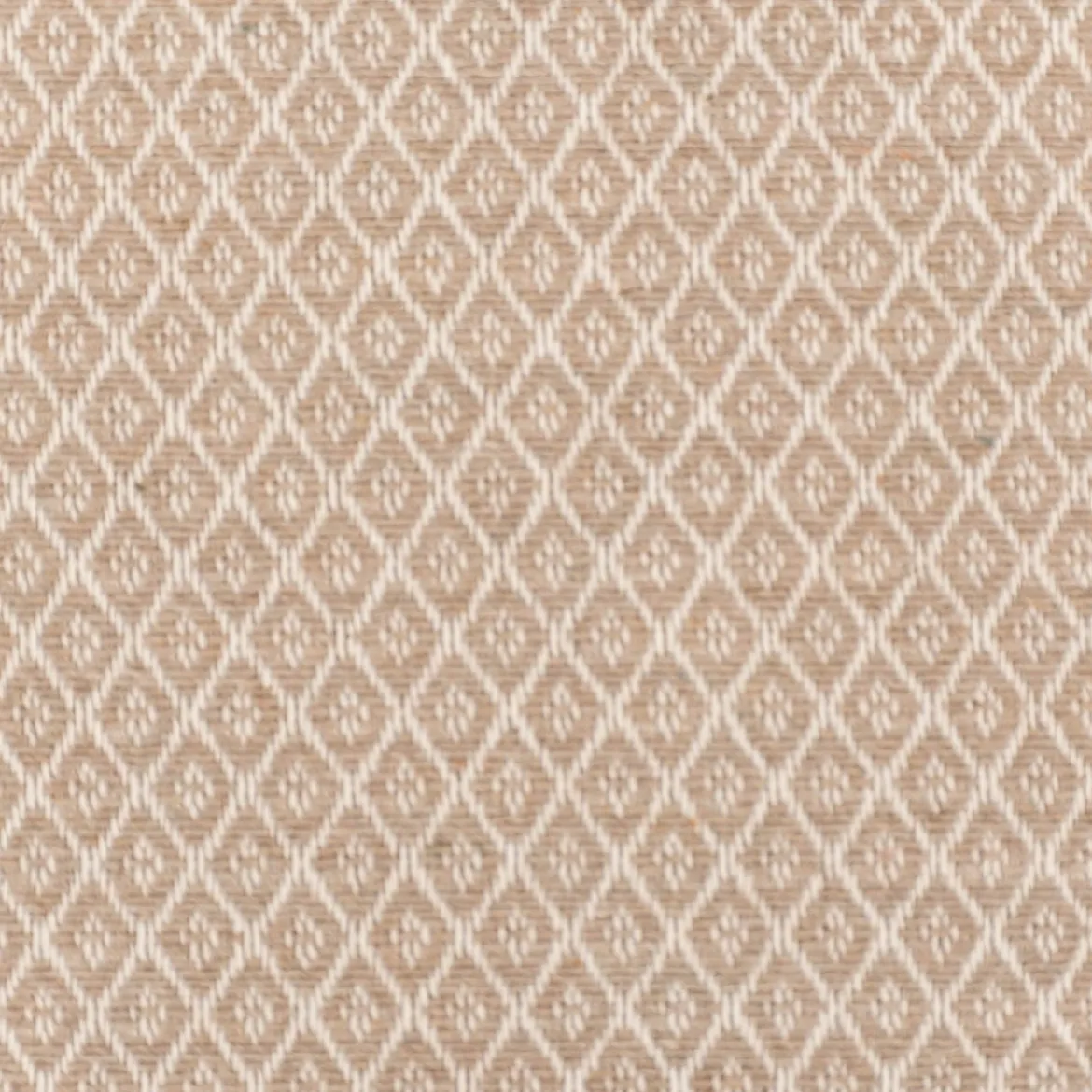 Dekostoff Dobby Diamond Mini Rauten linen beige ecru 1,40m Breite