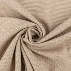 Dekostoff Dobby Diamond Mini Rauten linen beige ecru 1,40m Breite