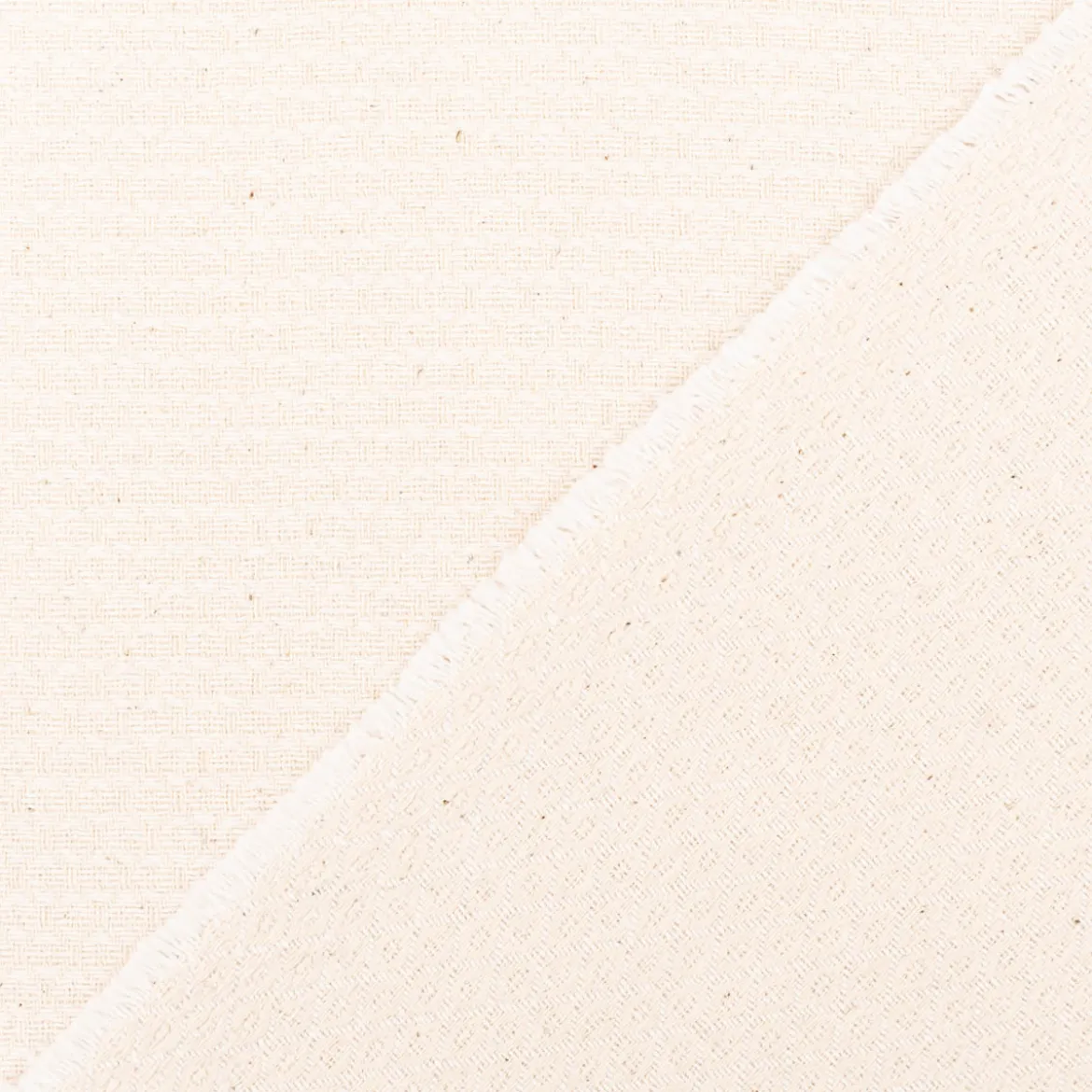 Dekostoff Dobby Diamond Mini Rauten uni natur 1,40m Breite