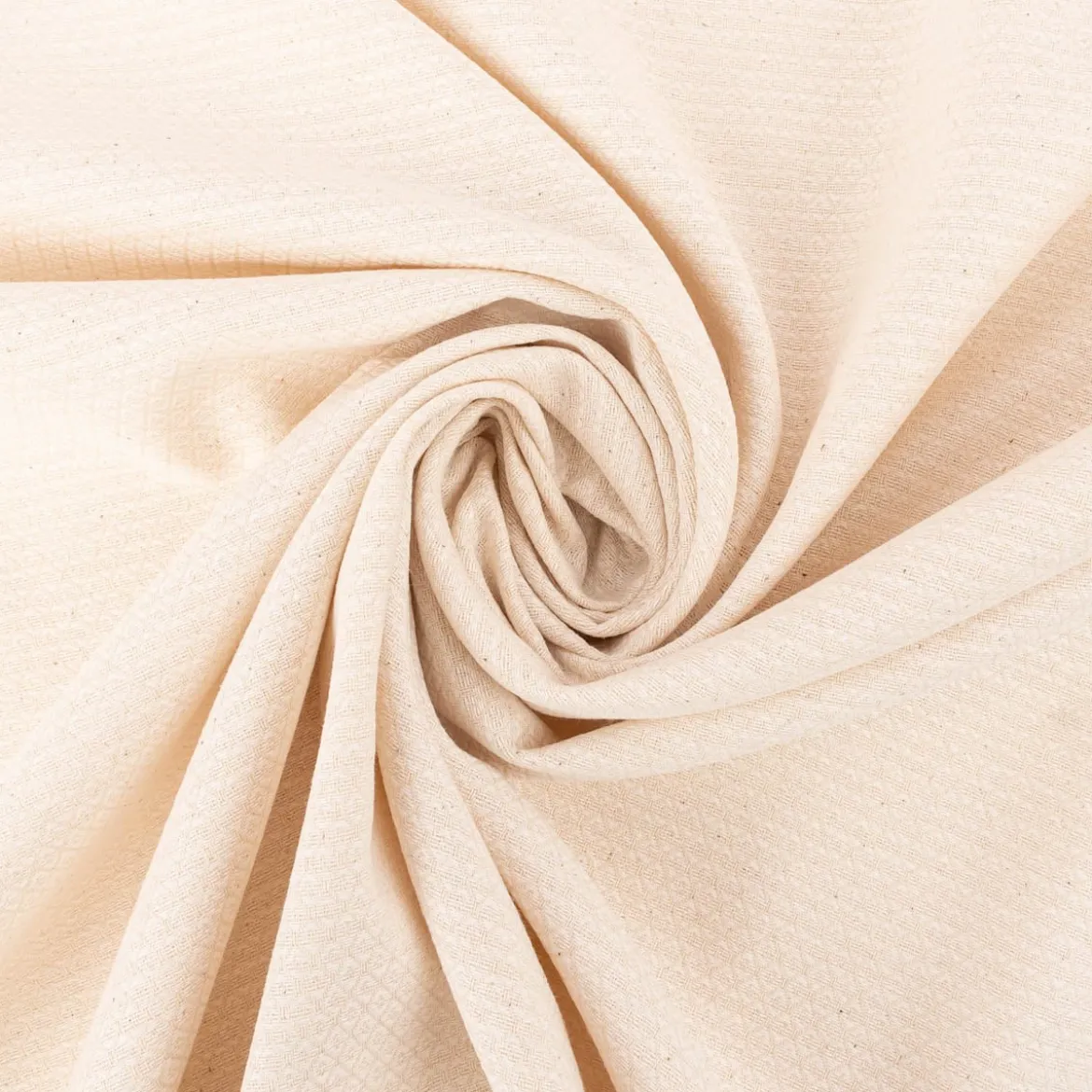Dekostoff Dobby Diamond Mini Rauten uni natur 1,40m Breite