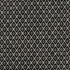 Dekostoff Dobby Diamond Mini Rauten schwarz ecru 1,40m Breite