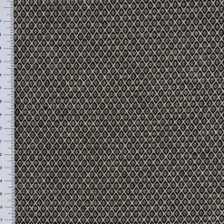 Dekostoff Dobby Diamond Mini Rauten schwarz ecru 1,40m Breite