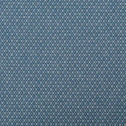 Dekostoff Dobby Diamond Mini Rauten blau ecru 1,40m Breite