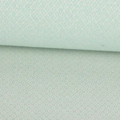 Dekostoff Dobby Diamond Mini Rauten mintgrün ecru 1,40m Breite