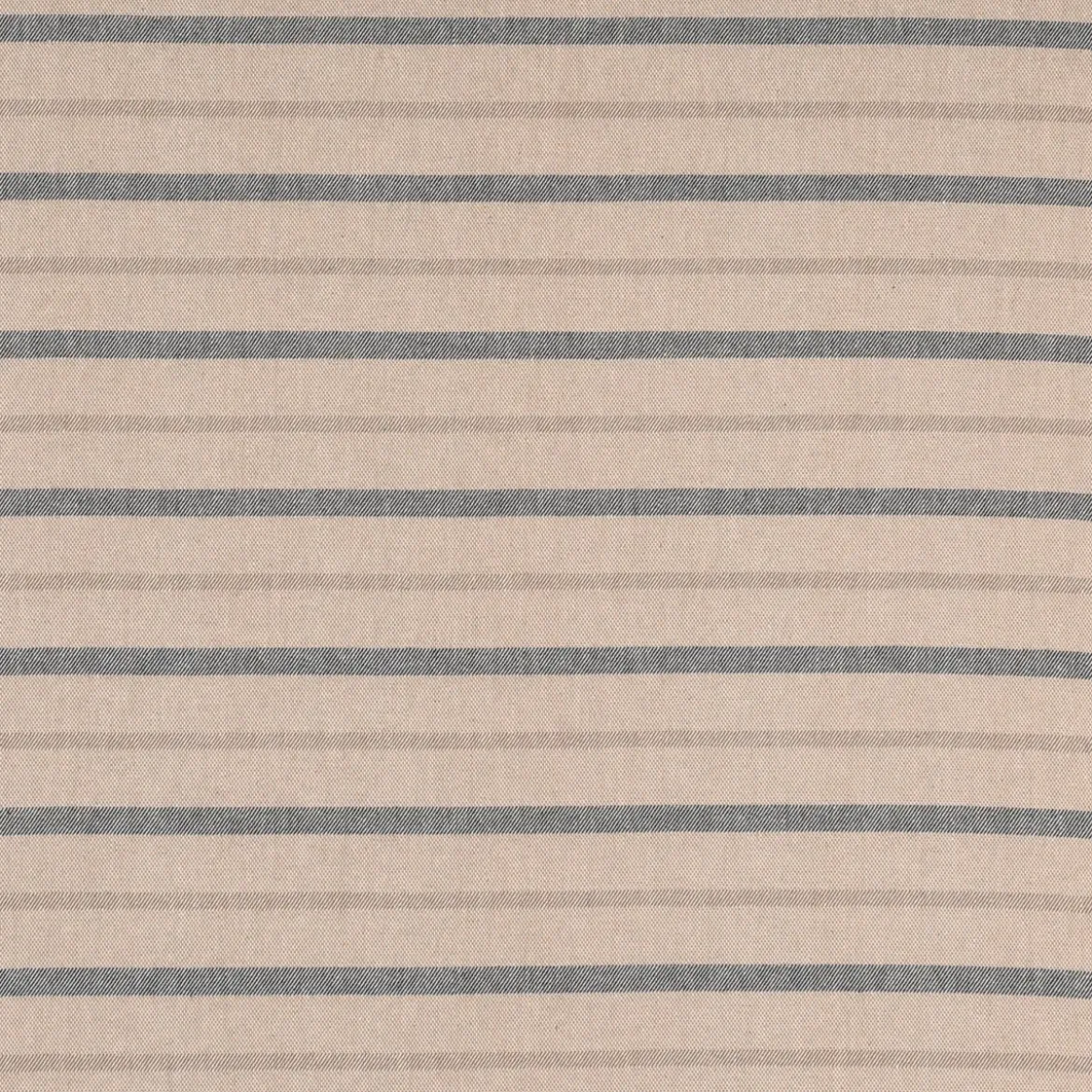 Dekostoff Dobby Leinenlook Riviera Stripe Small Streifen natur blau 1,40m Breite
