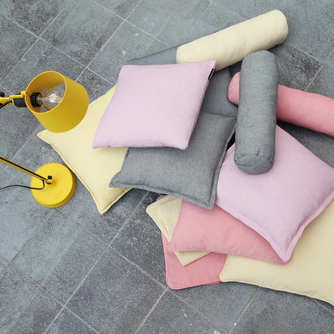 Dekostoff Dobby Panama Leinenlook meliert uni grau 1,40m Breite