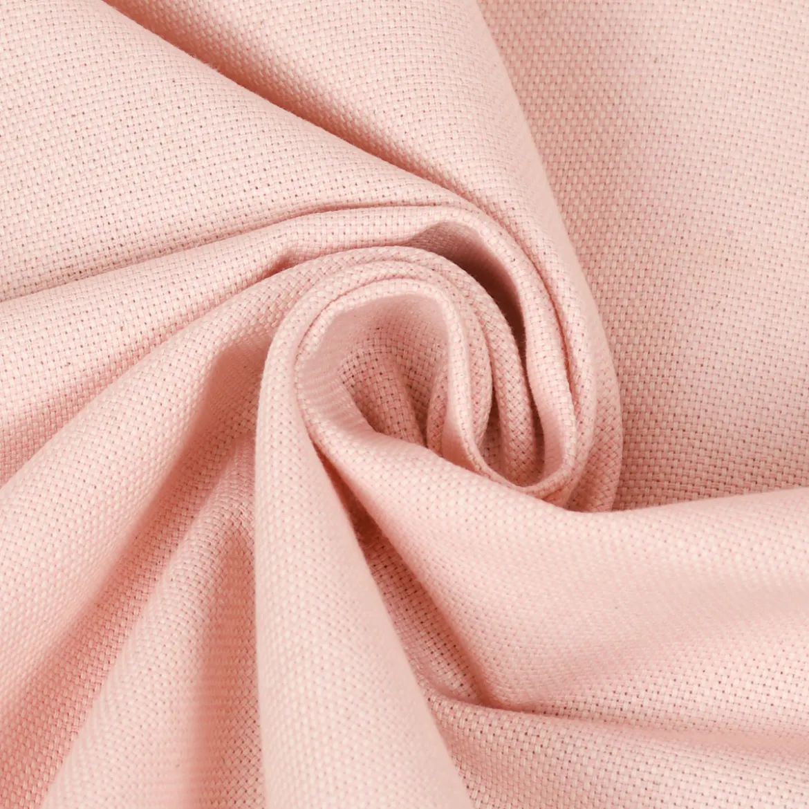 Dekostoff Dobby Panama Leinenlook uni rosa 1,40m Breite