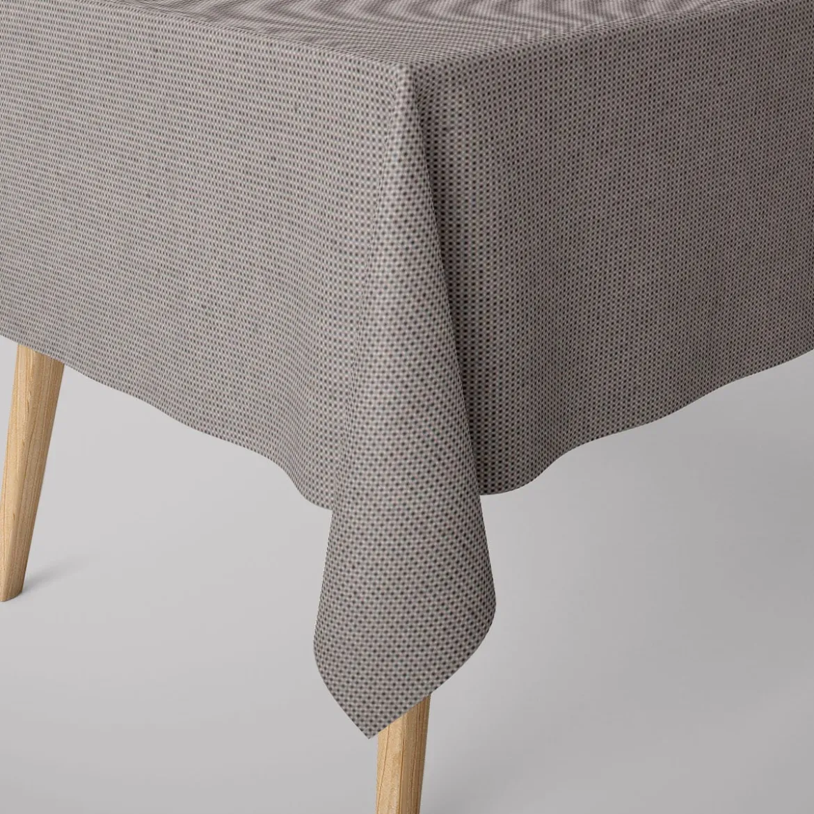 Dekostoff Dobby Panama Square Würfelstruktur uni schwarz grau 1,40m Breite