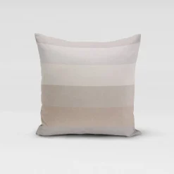 Dekostoff Dobby Streifen 9,5cm creme beige braun grau 1,40m Breite