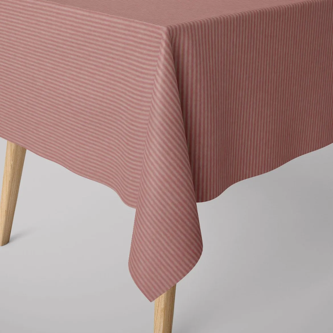 Dekostoff Dobby Streifen 3mm creme rosa 1,40m Breite
