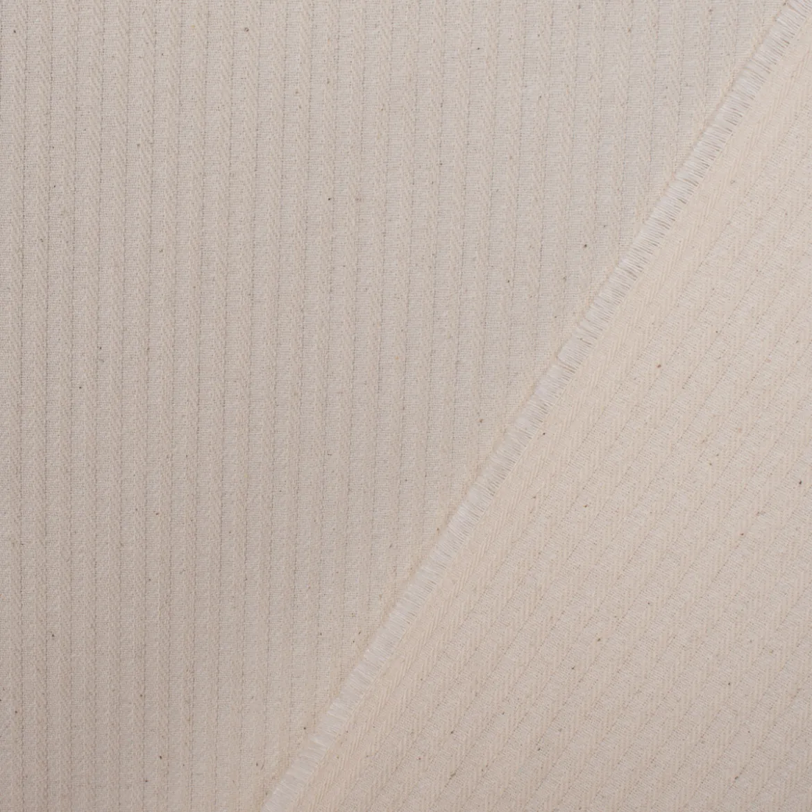 Dekostoff Dobby Streifen 3mm creme beige 1,40m Breite